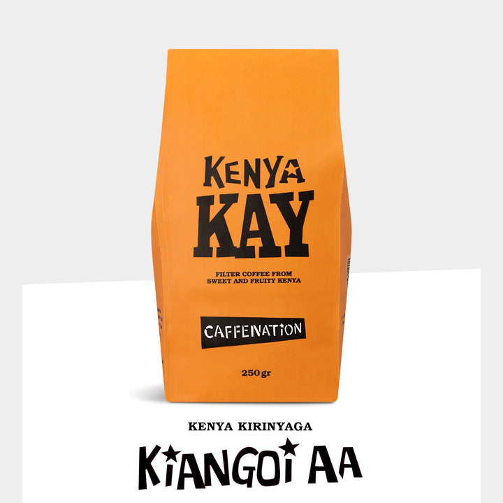 Pack shot of Kenya Kirinyaga Kiangoi AA filter coffee